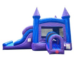 Purple20Blue20Bounce20House201 1761167201 Puple/Blue Double Lane Bounce House with Slide Combo
